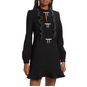 NWOT Self-Portrait Ruffled Crepe Shirtdress, XS, $510